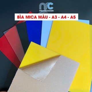  Tấm mica trong suốt Tấm mica nhiều màu làm đồ Handmade đồ trang trí - Kích thước A3,A4 