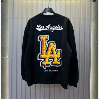  Áo Sweater Boy phố MLB LA Chữ Vàng Dài Tay Áo Nỉ Thu Đông Nam Nữ Dài Tay MLB NY Hàn Quốc Hottrend  G15  