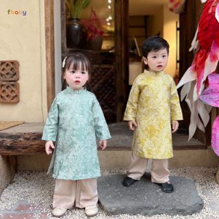 Bộ Áo Dài Bé Trai Bé Gái Fbaby Chất Liệu Gấm Họa Tiết Nổi Mềm Mại Sang Trọng Cho Bé Mặc Lễ Tết Sự Kiện 