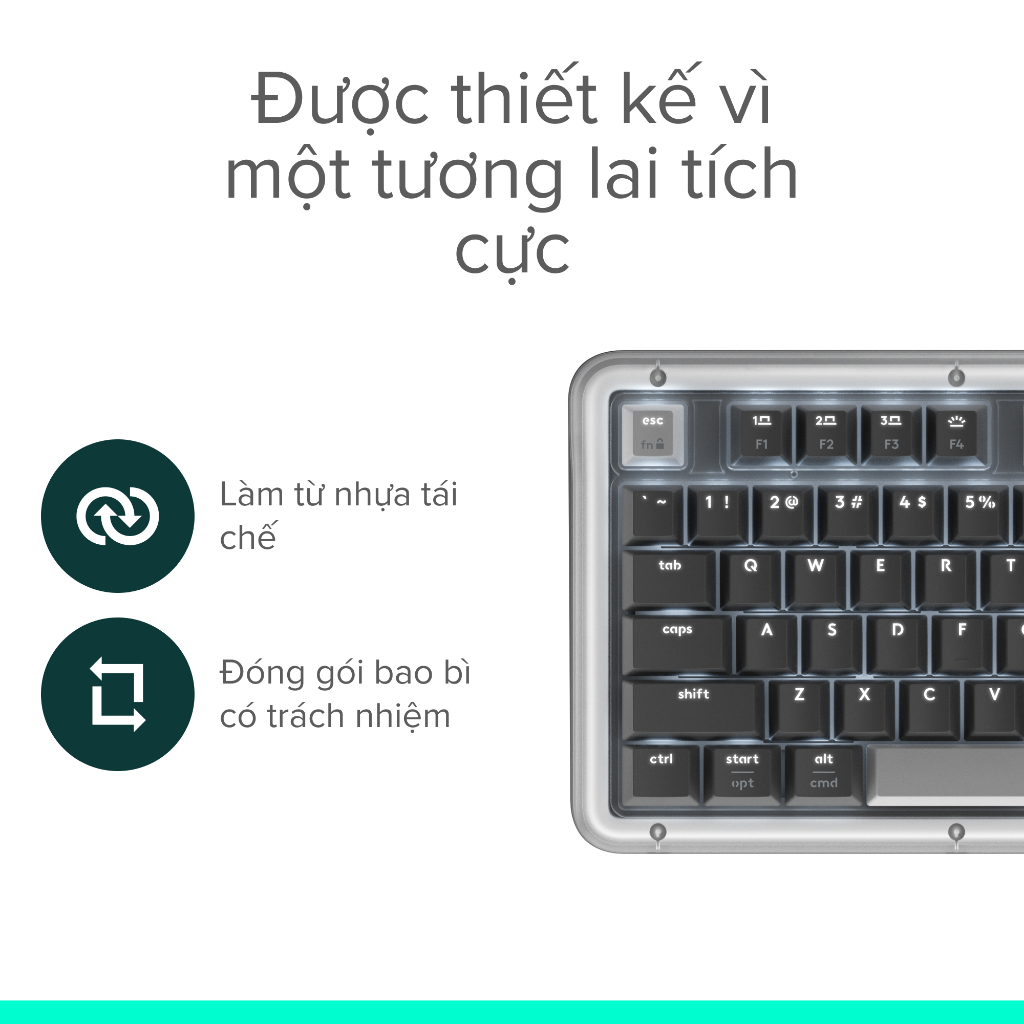 Bàn phím cơ không dây Logitech Alto Keys K98M - Đệm hấp thụ rung động, đèn nền, Bluetooth, Sạc USB-C | BigBuy360 - bigbuy360.vn