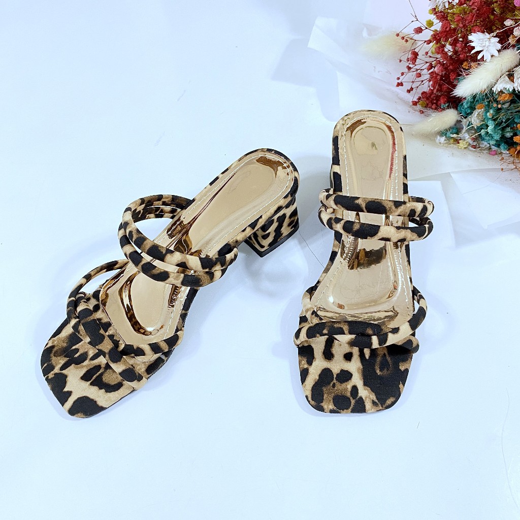 C1- Dép cao gót 5cm quai dây - Meme shoes