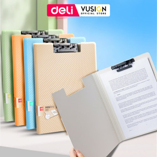 Bìa Trình Ký Nhựa A4 Deli Đôi Bìa Kẹp Nhựa Kẹp Hồ Sơ Tài Liệu A4 Hai Mặt Pastel Học Sinh Văn Phòng