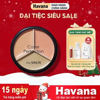  Kem Che Khuyết Điểm Triệt Sắc The Saem Cover Perfection Triple Pot Concealer 