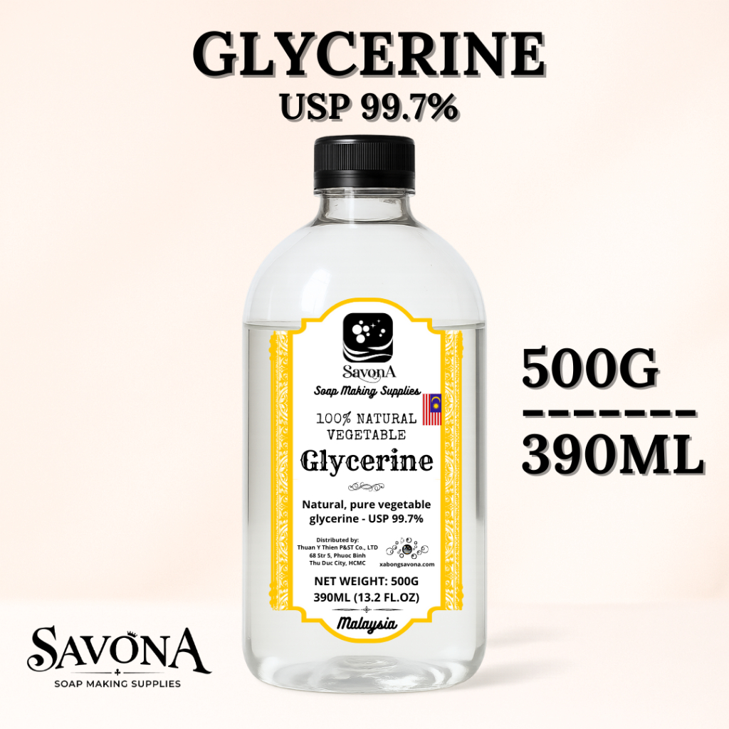 100g/500g/1kg Glycerin Thực Vật USP 99.7% SavonA – Nguyên Liệu Làm Mỹ Phẩm, Xà Phòng, Thực phẩm