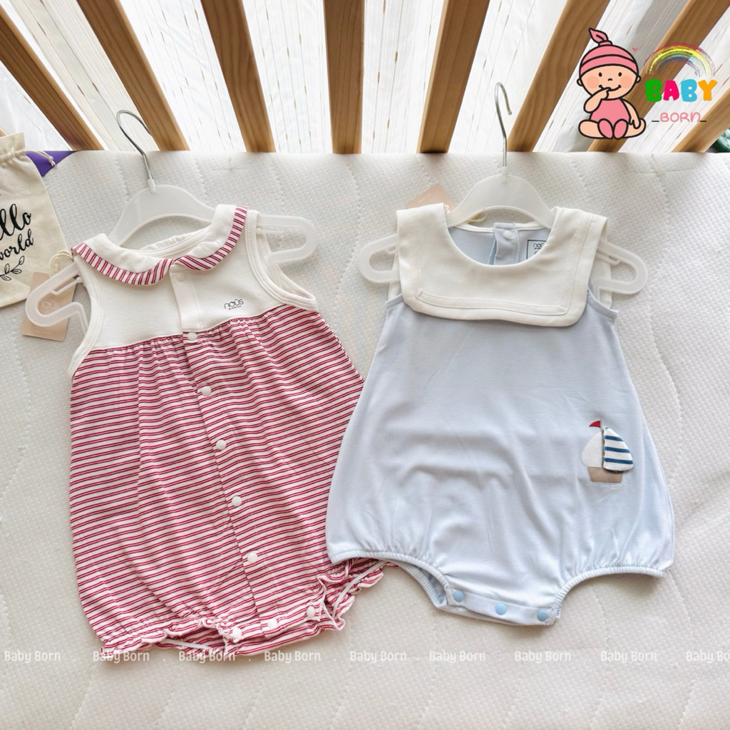 Bodysuit cộc tay Body đùi Nous mềm mát, thấm hút mồ hôi, điều hoà thân nhiệt cho bé NP2S25 Baby Born