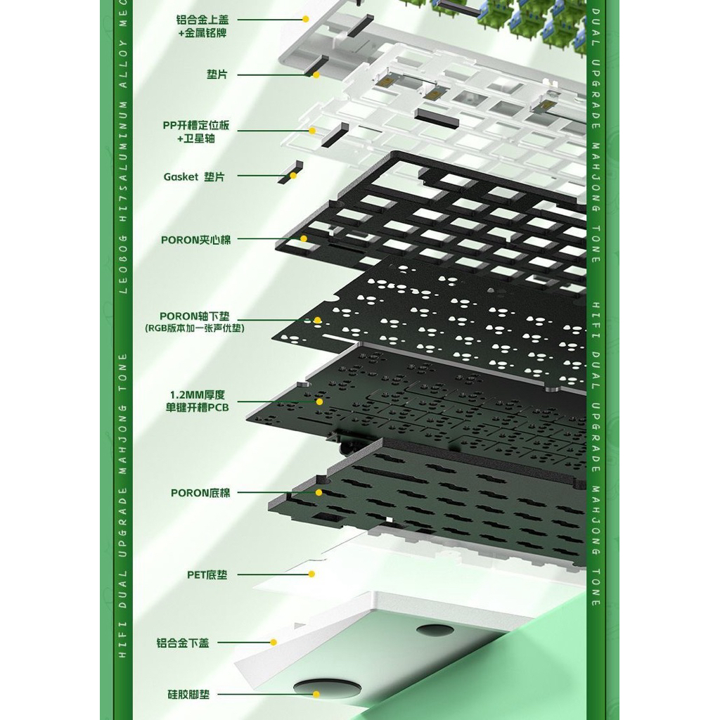 Bàn phím cơ Leobog HI75  /  Nhôm CNC /  1 mode Full foam /  Mạch xuôi / Led RGB | BigBuy360 - bigbuy360.vn