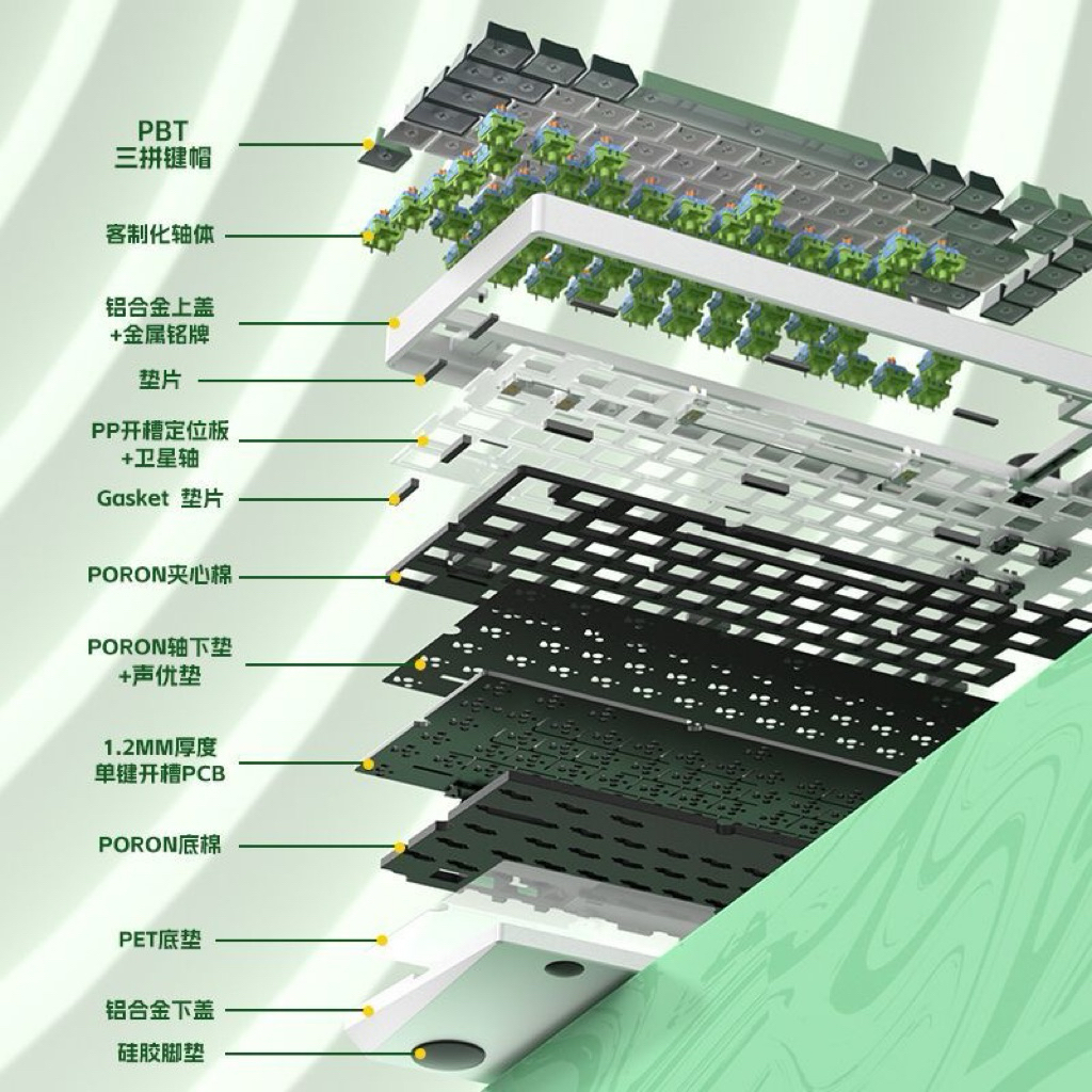 Bàn phím cơ Leobog HI75  /  Nhôm CNC /  1 mode Full foam /  Mạch xuôi / Led RGB | BigBuy360 - bigbuy360.vn