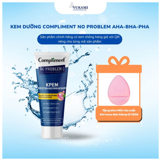  Kem Dưỡng Compliment No problem AHA-BHA-PHA Cấp Ẩm Sáng Da Kiềm Dầu Tái Tạo Da Dầu Mụn 50ml 