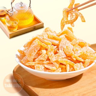 Mứt trần bì, xí muội vỏ cam, vỏ quýt, tẩm đường, vị chua ngọt, món ăn vặt giảm ho, tiêu đờm