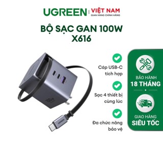  Bộ sạc GaN 45W 65W 100W Ugreen X614 X615 X616 | Sạc nhanh cho dòng iPhone 15 - iPhone 17 Pro Max | BH 18 tháng 1 đổi 1 