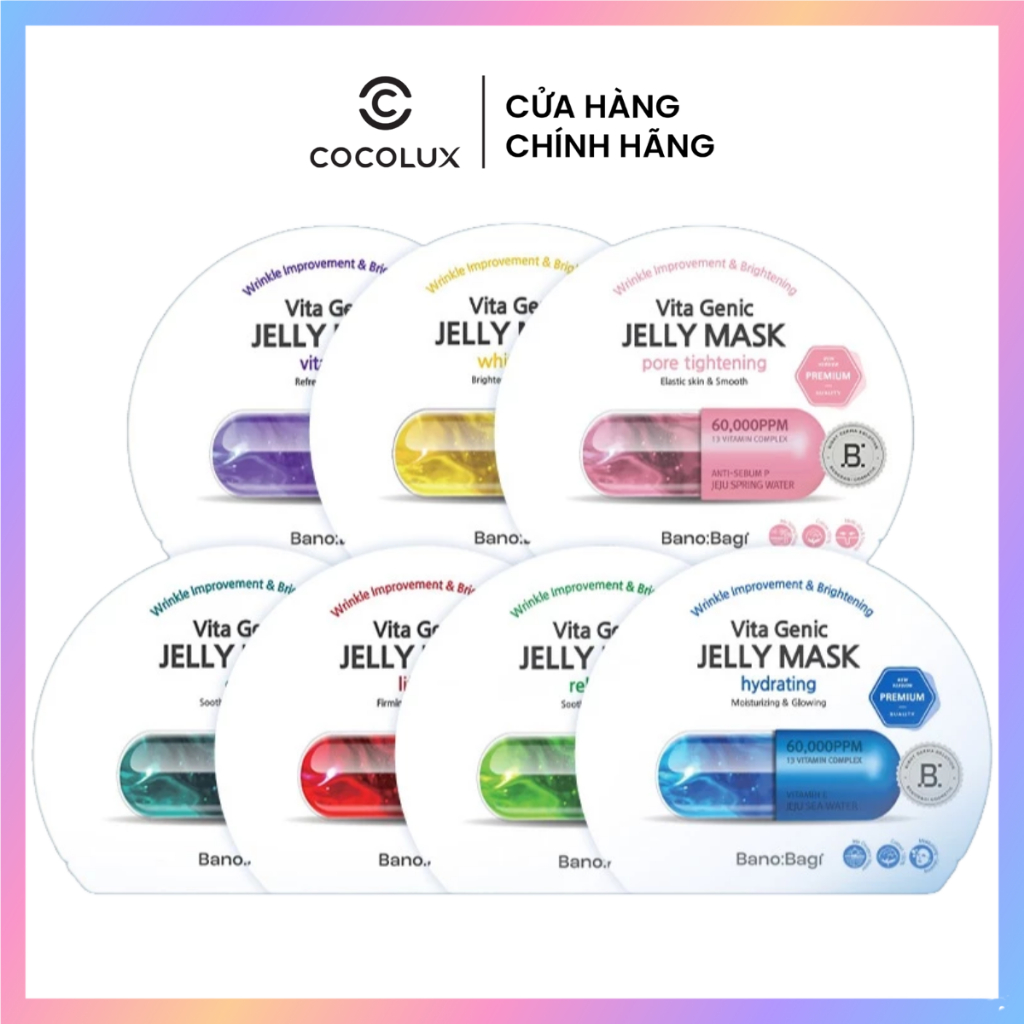 Mặt Nạ BANOBAGI Vita Genic Mask  & Stem Cell Vitamin Mask 30g ( 1 Hộp / 10 miếng)