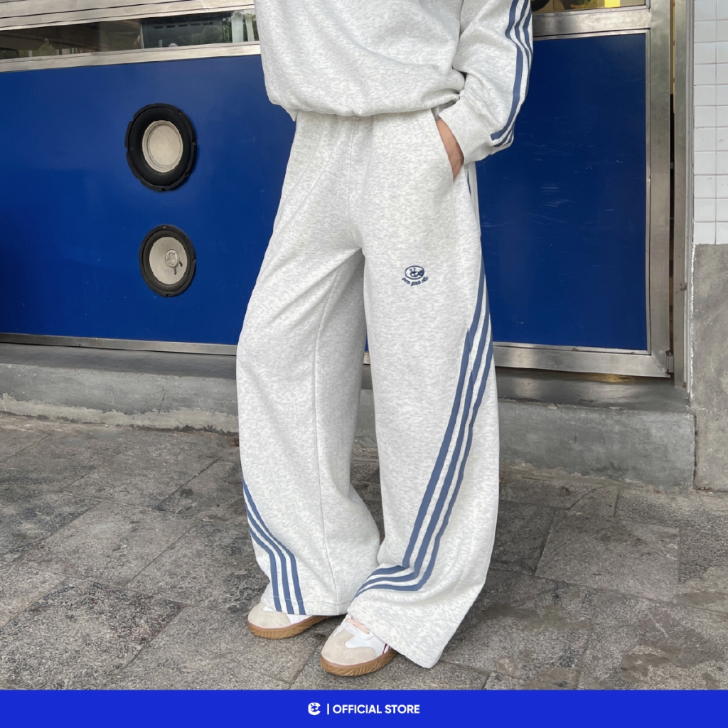 Quần dài nỉ nam nữ mùa đông Local Brand Chính Hãng City Cycle Quần dài Half Line livestream