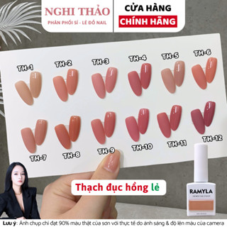 Sơn gel thạch đục hồng lẻ màu RAMYLA Nghi Thảo Nails