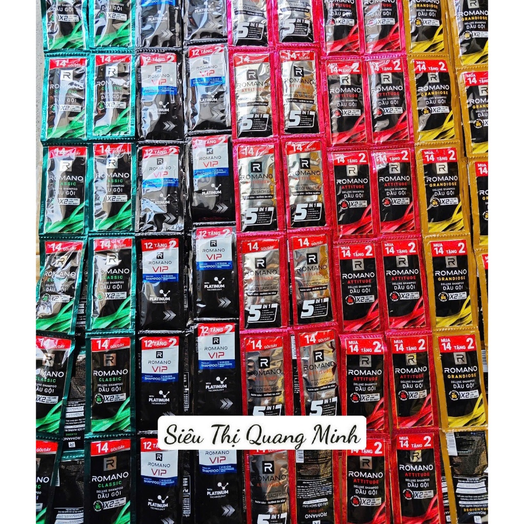 Dây Dầu Gội Romano Các Loại 14 - 16 Gói