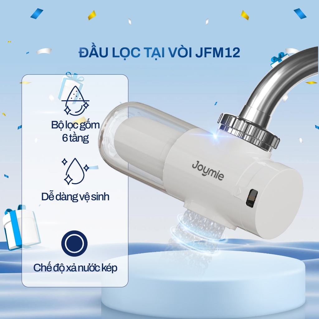 Đầu lọc nước tại vòi Joymie JFM12, Bộ lọc vòi nước phù hợp đầu vòi nước phòng bếp phòng tắm.