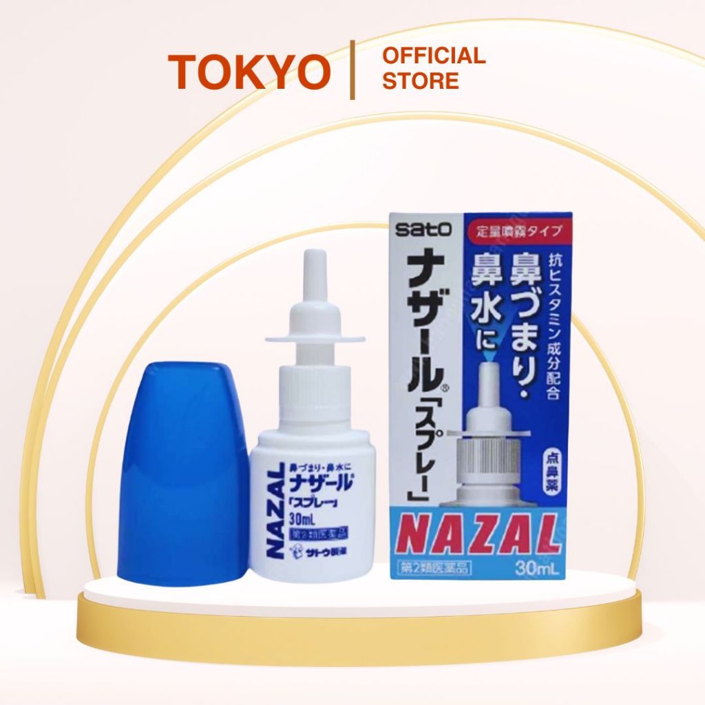 Xịt mũi ngạt mũi Nazal Sato 30ml nội địa Nhật Bản Tokyo hàng chuẩn auth
