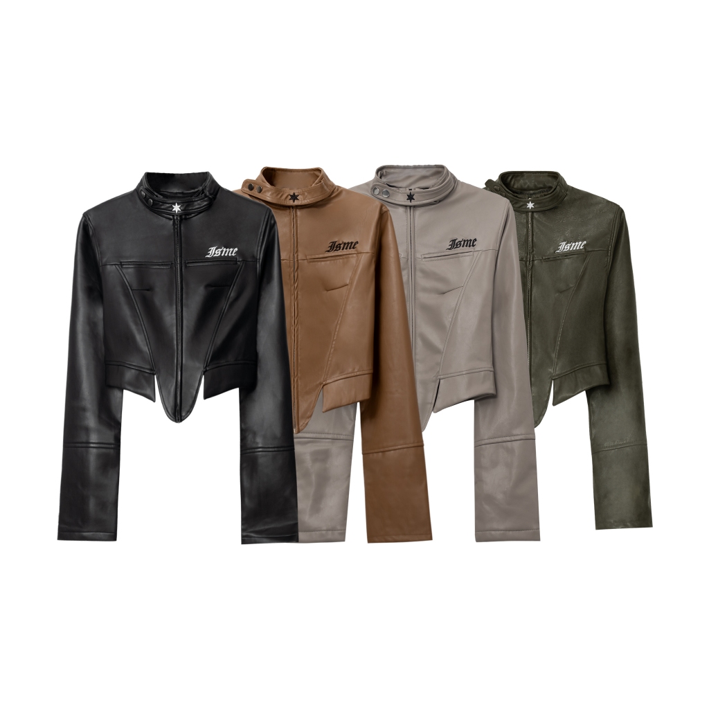 Áo Khoác Nữ ISME BASIC LOGO CROPPED JACKET