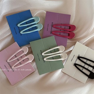  Set 2 Kẹp Tóc Mái Mỏ Vịt Màu Sắc Đáng Iu 