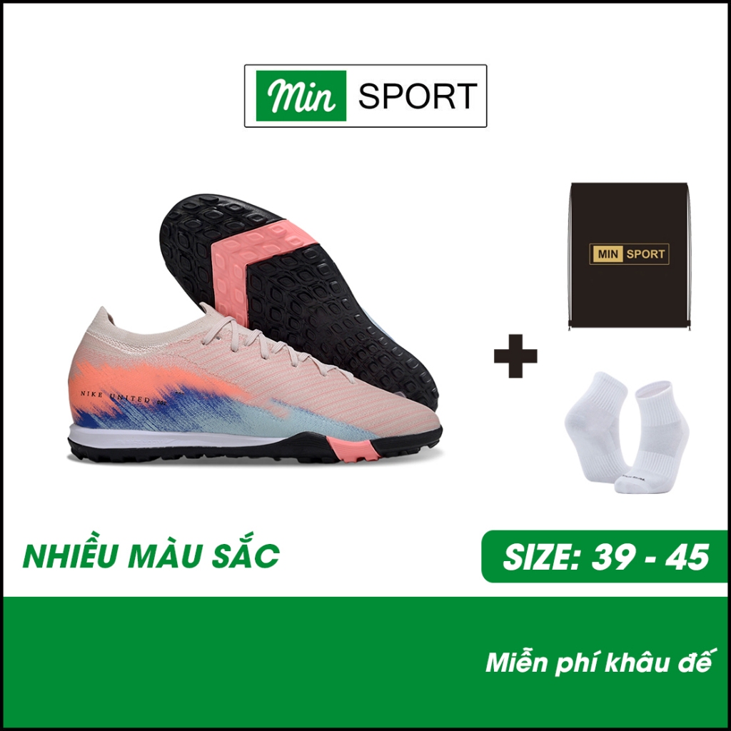 Giày Bóng Đá Mercurial Vapor 16 Pro Cổ Lửng MIN SPORT Đế Đinh TF, Bám Sân, Các Màu Sắc, Sân Cỏ Nhân 