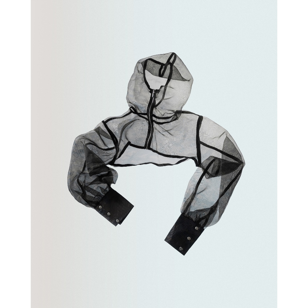 TATICHU - NONE See Through Croptop Jacket - Áo khoác croptop xuyên thấu