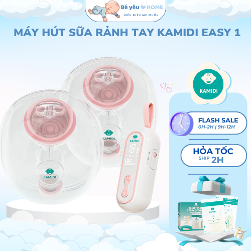 Máy Hút Sữa Rảnh Tay Kamidi Easy 1 Máy Hút Sữa Điện Đôi Chế Độ Sinh Học Tiện Lợi Cho Mẹ, Bảo Hành 12
