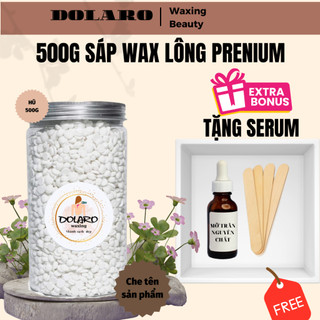    TẶNG SERUM  500G Sáp Wax Lông Cao Cấp DOLAROBEAUTY Wax Lông Nách Lông Chân Wax Toàn Thân Nữ Women 