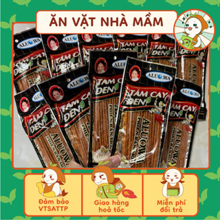 Combo 10 Gói Tăm Cay Đen ALUOWA ( gói 28g),Ăn vặt cổng trường , Ăn Vặt Nhà Mầm.