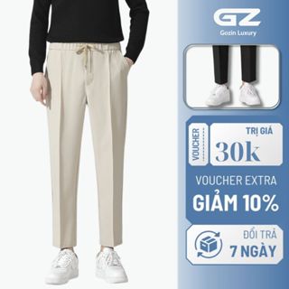  Quần tây nam vải lụa hàn co giãn kiểu dáng baggy nam không nhăn không xù thời trang GOZIN LUXURY 