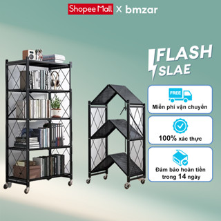 BMZAR Kệ Sắt Đa Năng Kệ gấp gọn Kệ Để Đồ kệ nhà bếp kệ lò vi sóng để đồ nhà bếp Xếp Gọn Có Bánh Xe