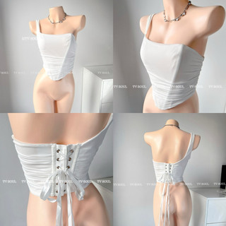 [ẢNH THẬT] Tổng hợp Áo phối ren nấc gài dáng corset có gọng định hình