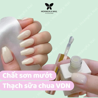  Sơn thạch Sữa Chua thạch đậm Màu Sơn Gel Sữa chua Sơn Gel mượt bám lâu - phụ kiện nail Hoàng Ka 