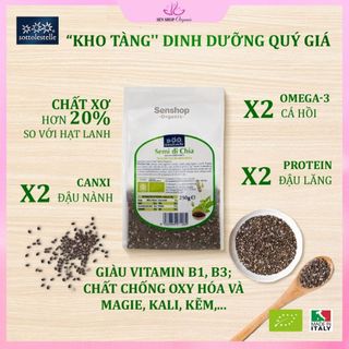 Hạt chia hữu cơ (Sottolestelle Organic Chia Seeds) - 250gr