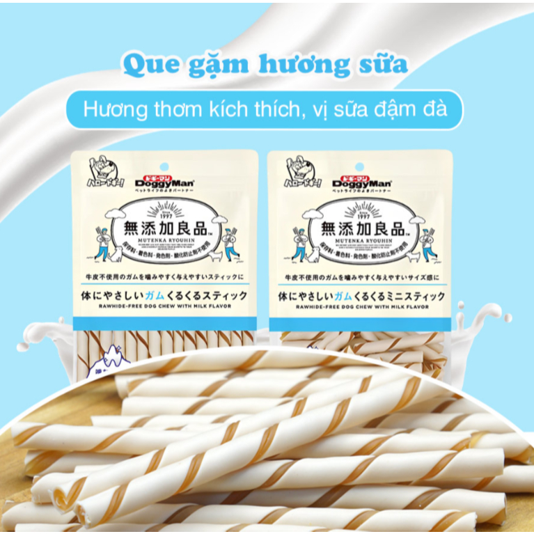 Snack Cho Chó Que Gặm Hương Sữa Doggyman 120g/ Snack huấn luyện HQPET