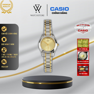  Đồng Hồ Casio Nữ LTP-1275SG-9ADF Màu Vàng Mặt Kính Khoáng 25mm Chống Nước Dây Kim Loại Không Gỉ Chính Hãng 