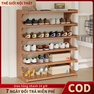 Kệ giày dép Nhiều Tầng Chống Bụi Tiết Kiệm Không Gian Giá để giày bằng gỗ Chống ẩm mốc