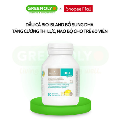 Dầu Cá Bio Island Bổ Sung DHA Cho Bé Hỗ Trợ Phát Triển Trí Não, Thị Lực 60 Viên