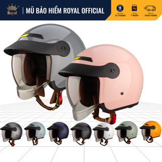 Mũ Bảo Hiểm Royal Chính Hãng M139 Luxury Kính Âm Kết Hợp Lưỡi Trai, Nón Bảo Hiểm Royal 3/4 Hợp Nam Nữ