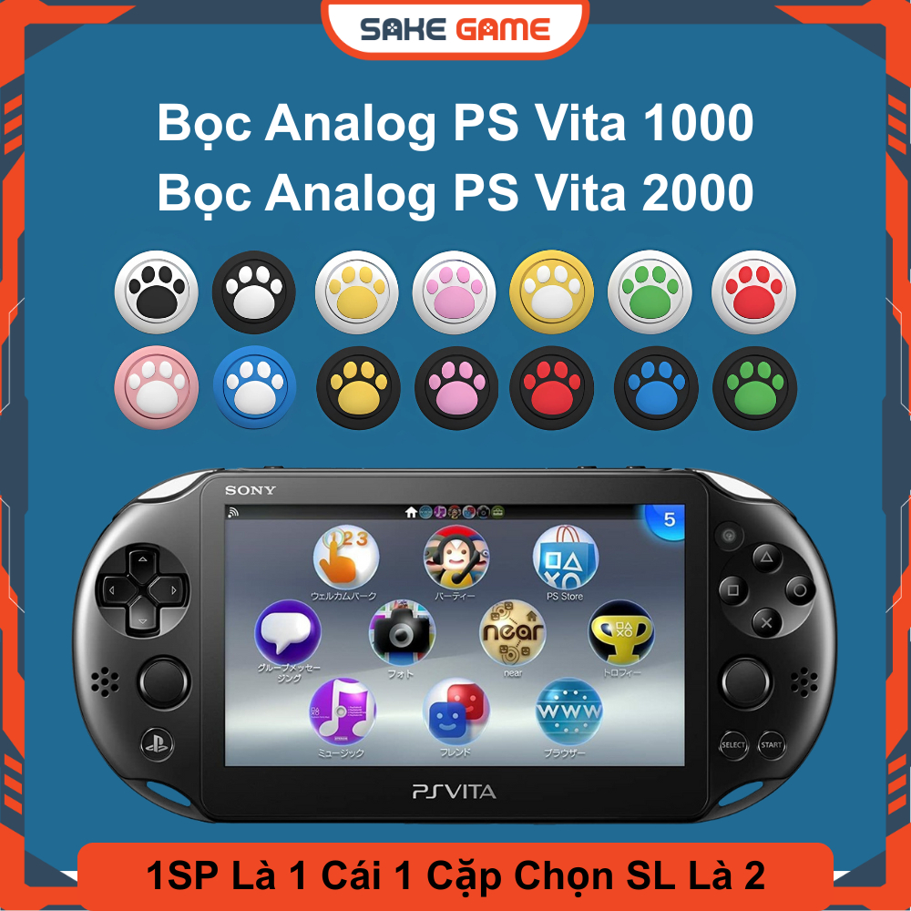 Núm Bọc Analog Chân Mèo PS Vita 2000 Núm Bọc Analog PS Vita 1000 Núm Bọc PS Vita 2000 Núm Bọc Analog