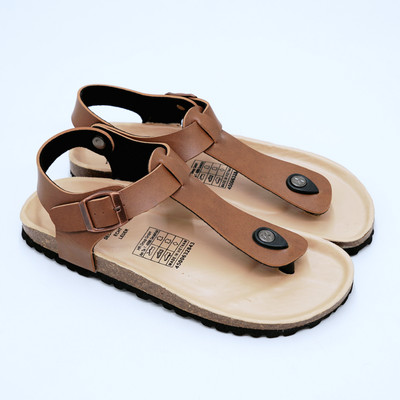 PUK10 - Sandal công sở Birken Đế Trấu BIOLINE Official Unisex Nam nữ Quai Xỏ Ngón Da PU Cao cấp