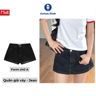 Quần giả váy Urban Chic Mini Skort Calem.Club chất jean dày dặn form chữ A tôn dáng
