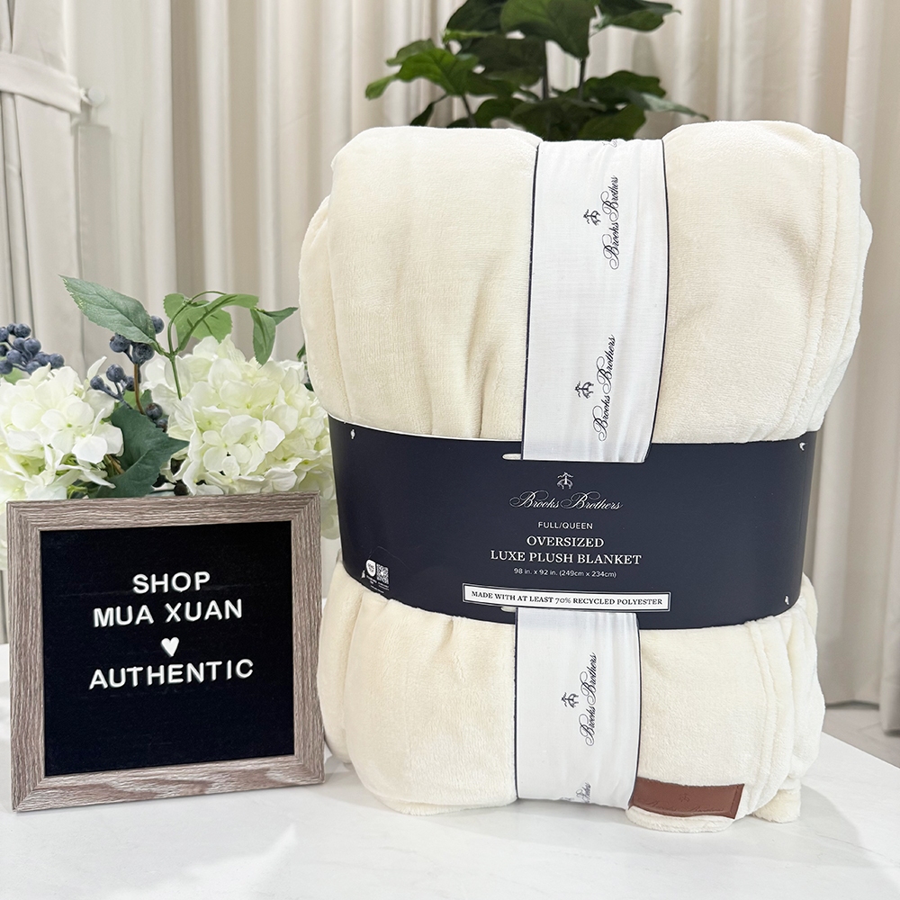 [NHIỀU MÀU] Chăn Brooks Brothers Oversized Luxe Plush - Queen