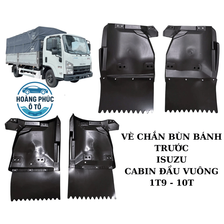 Dè chắn bùn bánh trước xe tải ISUZU 1T9 - 5T Cabin đầu vuông QKR NPR NMR nhựa dày ( giá 1 cái)