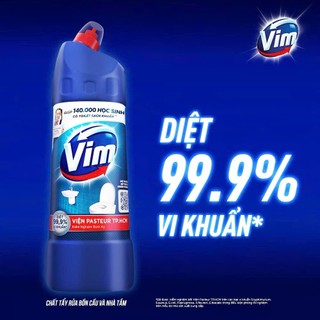 Combo 2 Chai Nước(Gel) Tẩy Bồn Cầu -Nhà Tắm Vim Diệt Khuẩn, Vim Trắng Sáng ( Duck ), Vim Zero 880ML,870ml,500,750,900ml
