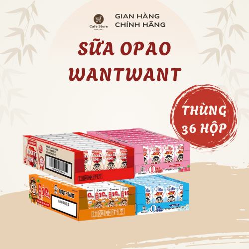 Sữa OPAO Want Want 125ml Thùng 36 Hộp | Bổ Sung Canxi, Vitamin E B3 B6, Taurine | Hàng Mới