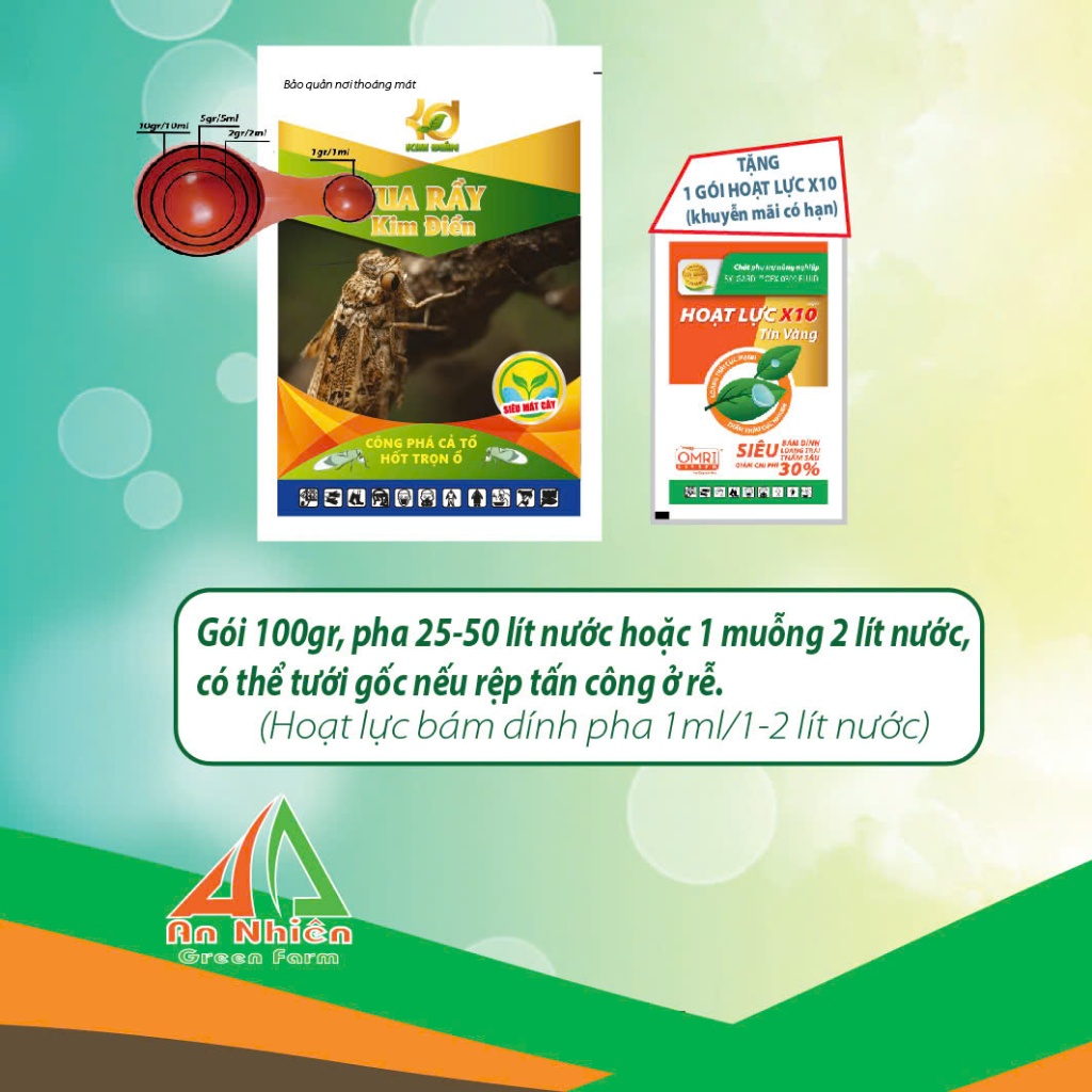 RẦY trắng - RỆP sáp - RẦY xanh KIM ĐIỀN BẢO VỆ CÂY TRỒNG