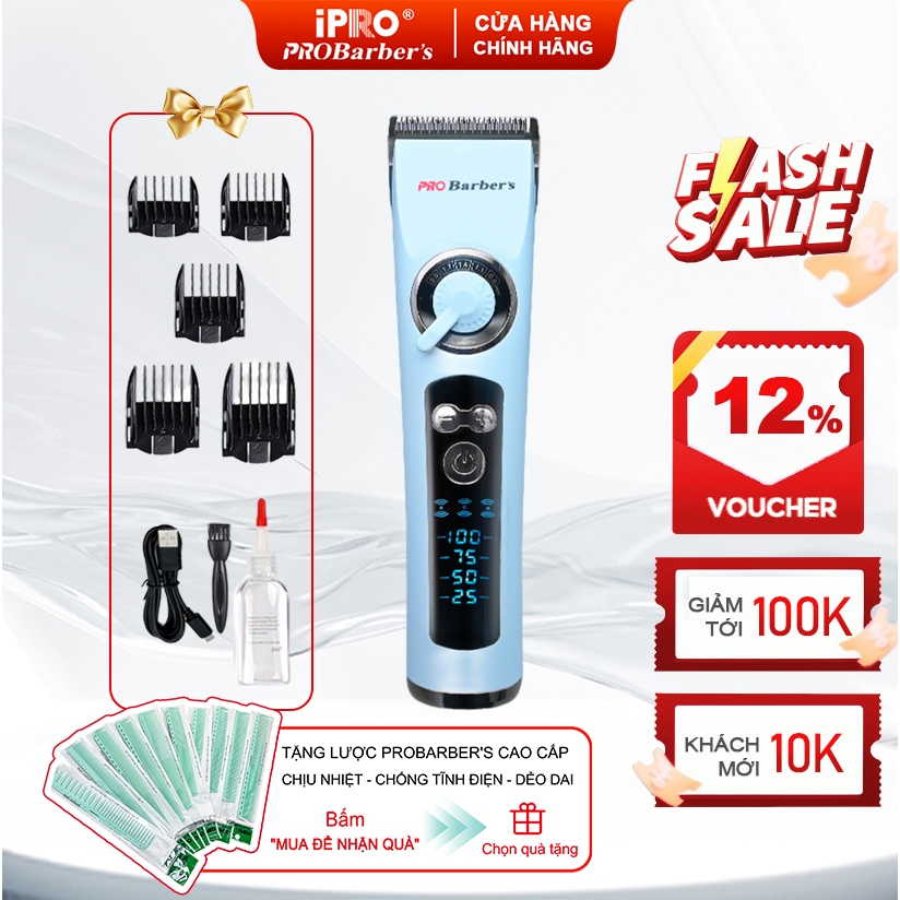 [iPRO Official] Tông Đơ Cắt Tóc Nhỏ Gọn Sắc Bén IPRO PROBarbers 8177 Dùng cho Salon & Gia Đình
