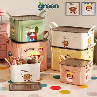 Thùng Nhựa Đựng Đồ Đa Năng Cookie Có Nắp, Hộp Đựng Quần Áo, Đồ Chơi, Chăn Mền Có Quai Xách Tiện Lợi