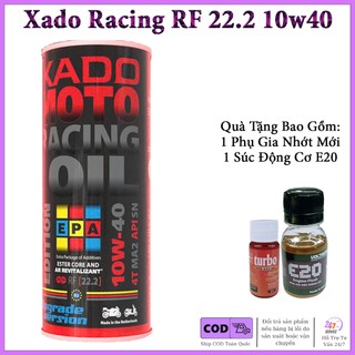  Dầu Nhớt Dành Cho Xe Số Côn Tay Xado Racing RF 22.2 - Tặng Kèm 1 Súc Động Cơ Và 1 Phụ Gia Nhớt Mới 