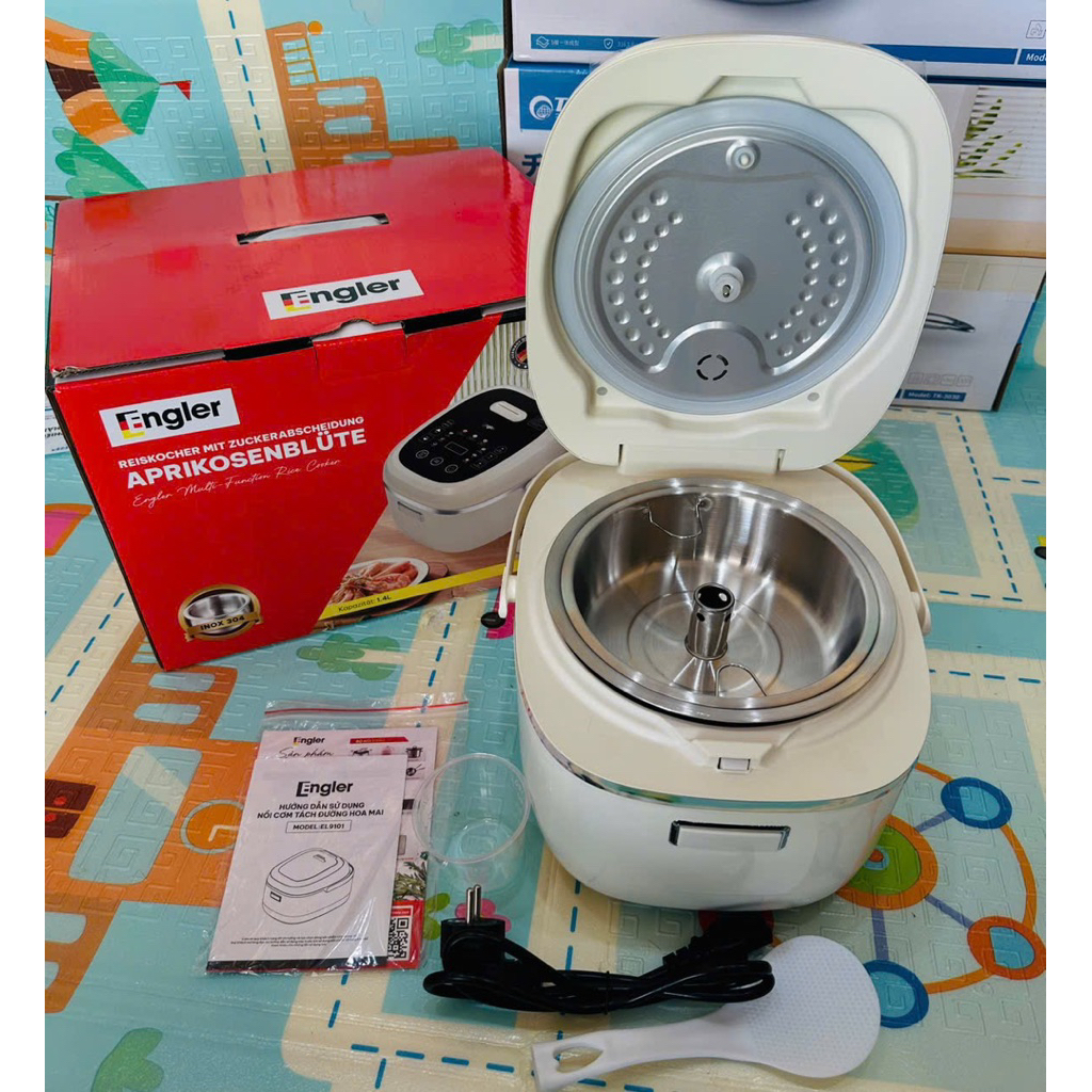 Nồi cơm điện 1,4L tách đường đa năng Đức Engler EL9101 cho người ăn kiếng - bảo hành chính hãng 2 nă