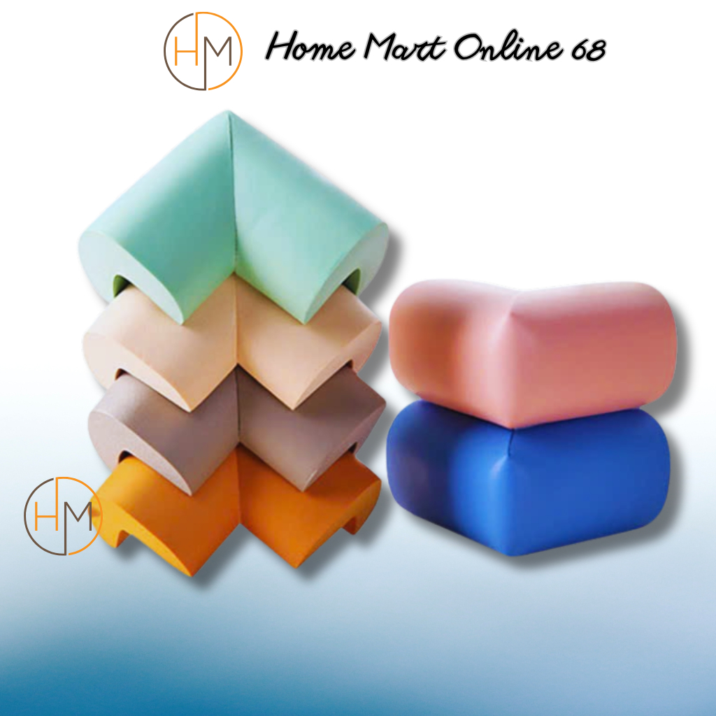 HM68542 Set 4 Miếng Mút Xốp Bo Góc Bàn Ghế Tủ – Miếng Dán Bảo Vệ Cạnh Bàn Chống Trầy Xước HM68
